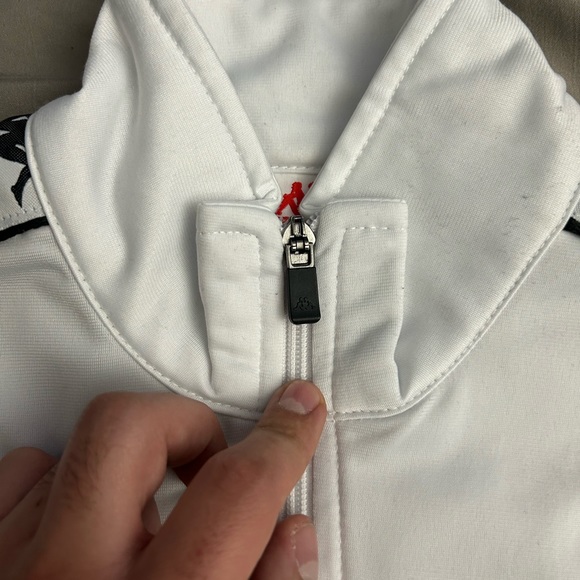 Kappa Jacket White & Red VINTAGE MEDIUM - Picture 4 of 7